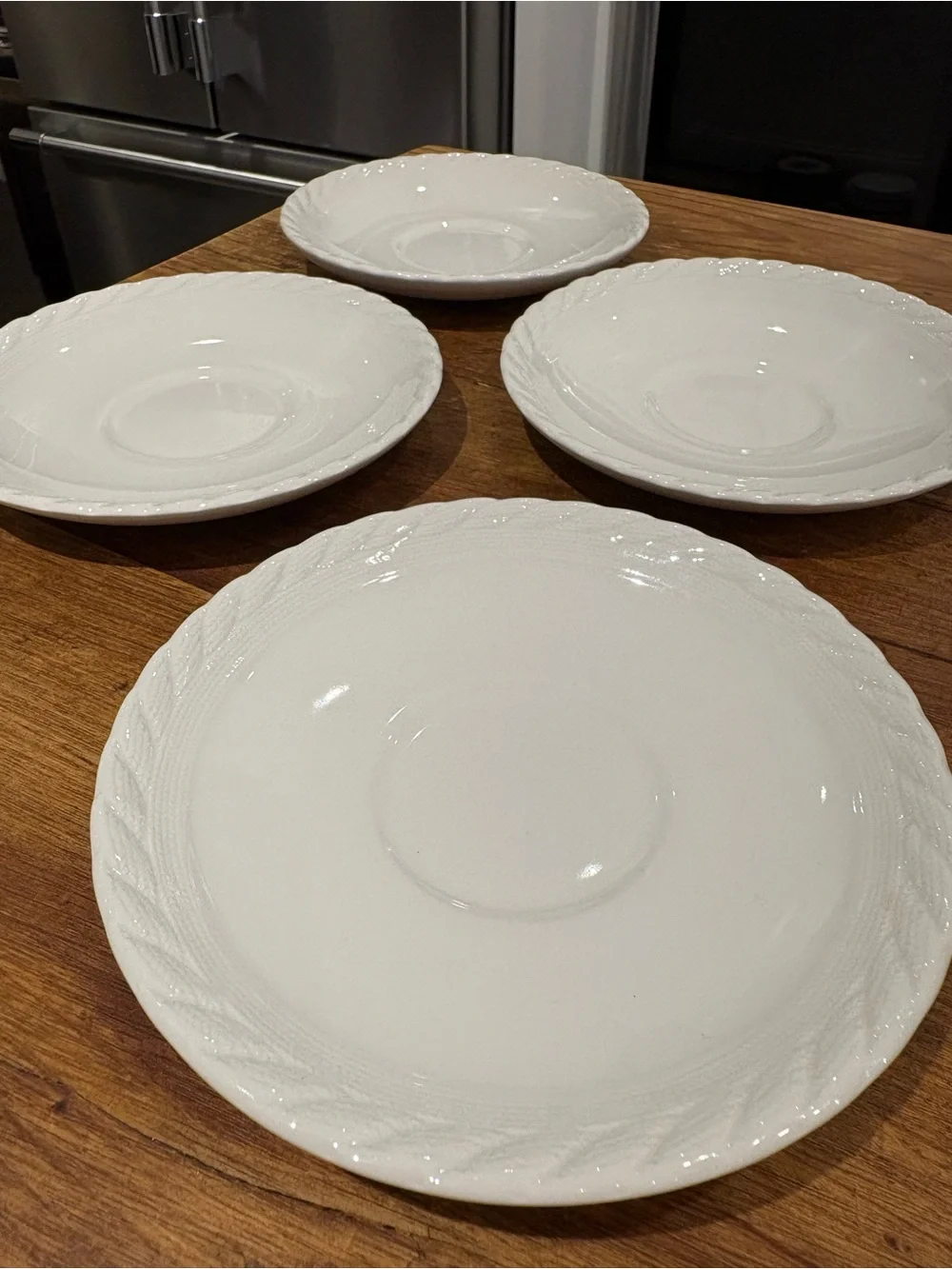Ralph Lauren Clearwater Wedgwood Saucers Set of 4